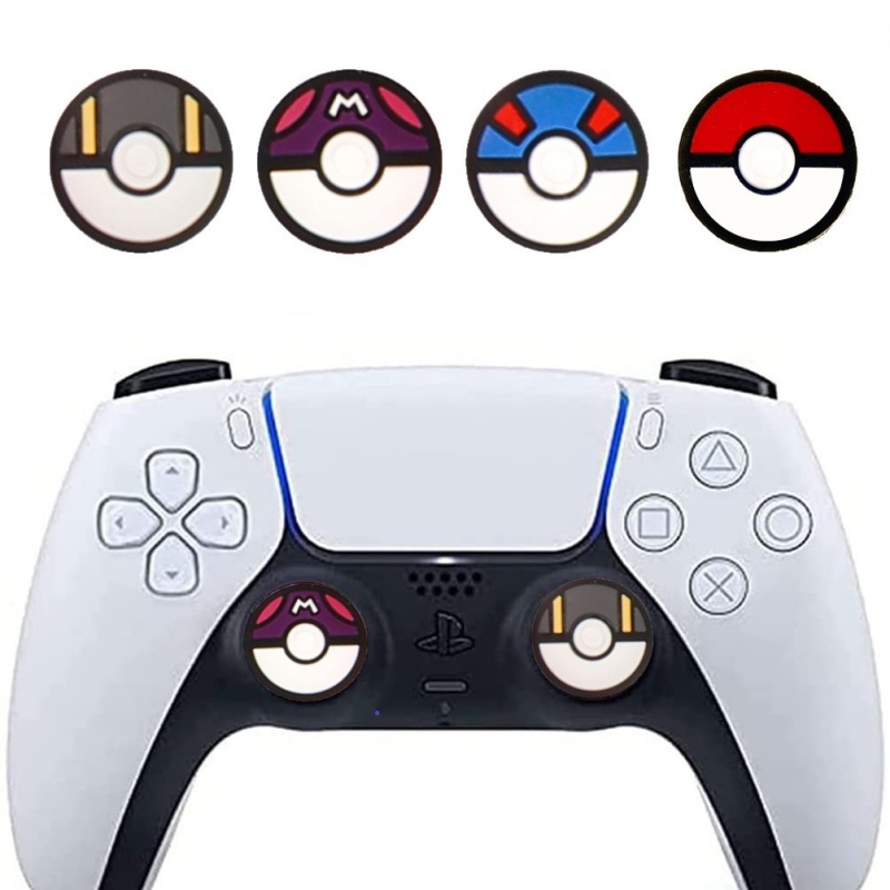 Retro Gaming Xbox One - 4Pcs/Lot Pokemon Poke Ball Thumb Stick