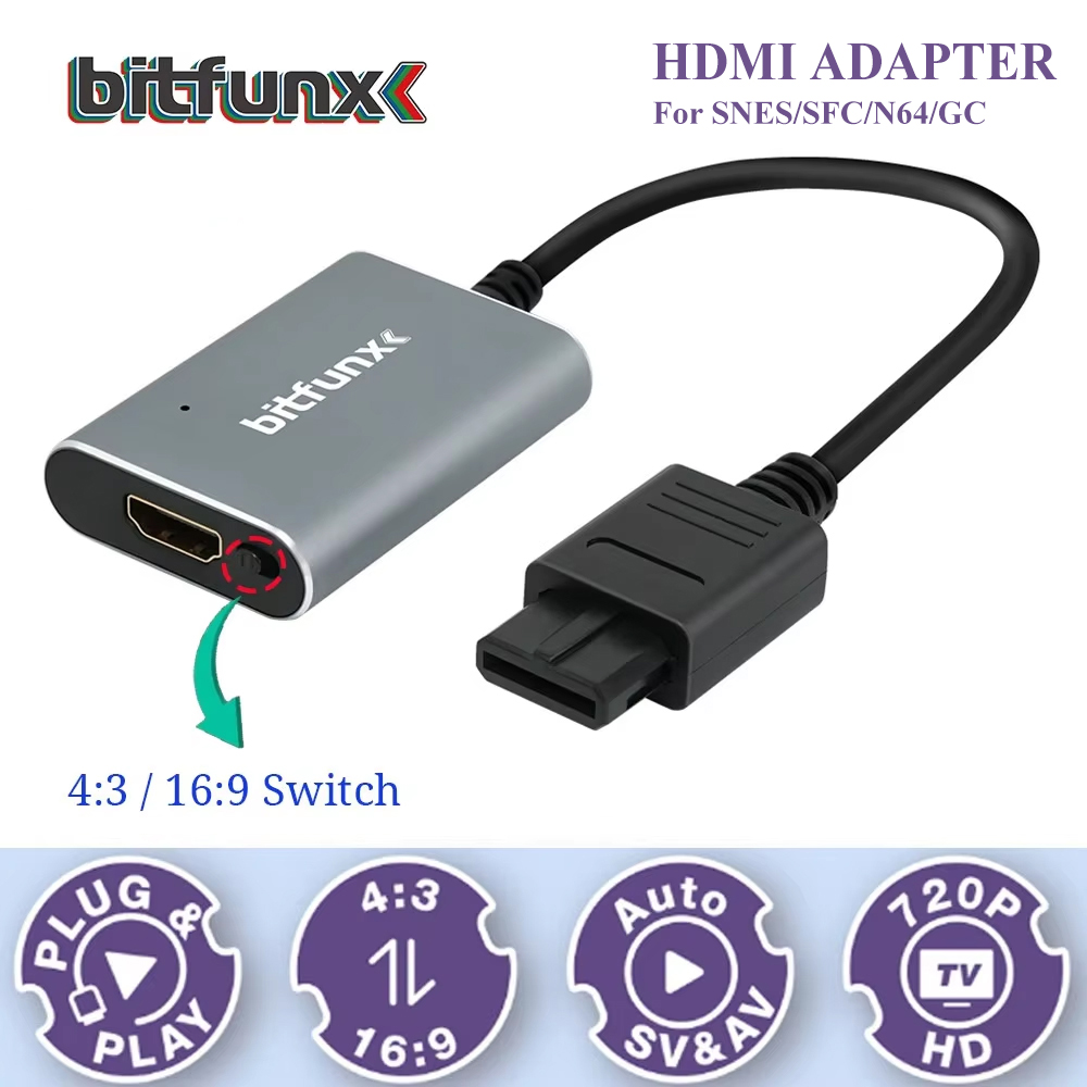 Retro Gaming N64 - Bitfunx 720P Svideo / AV To