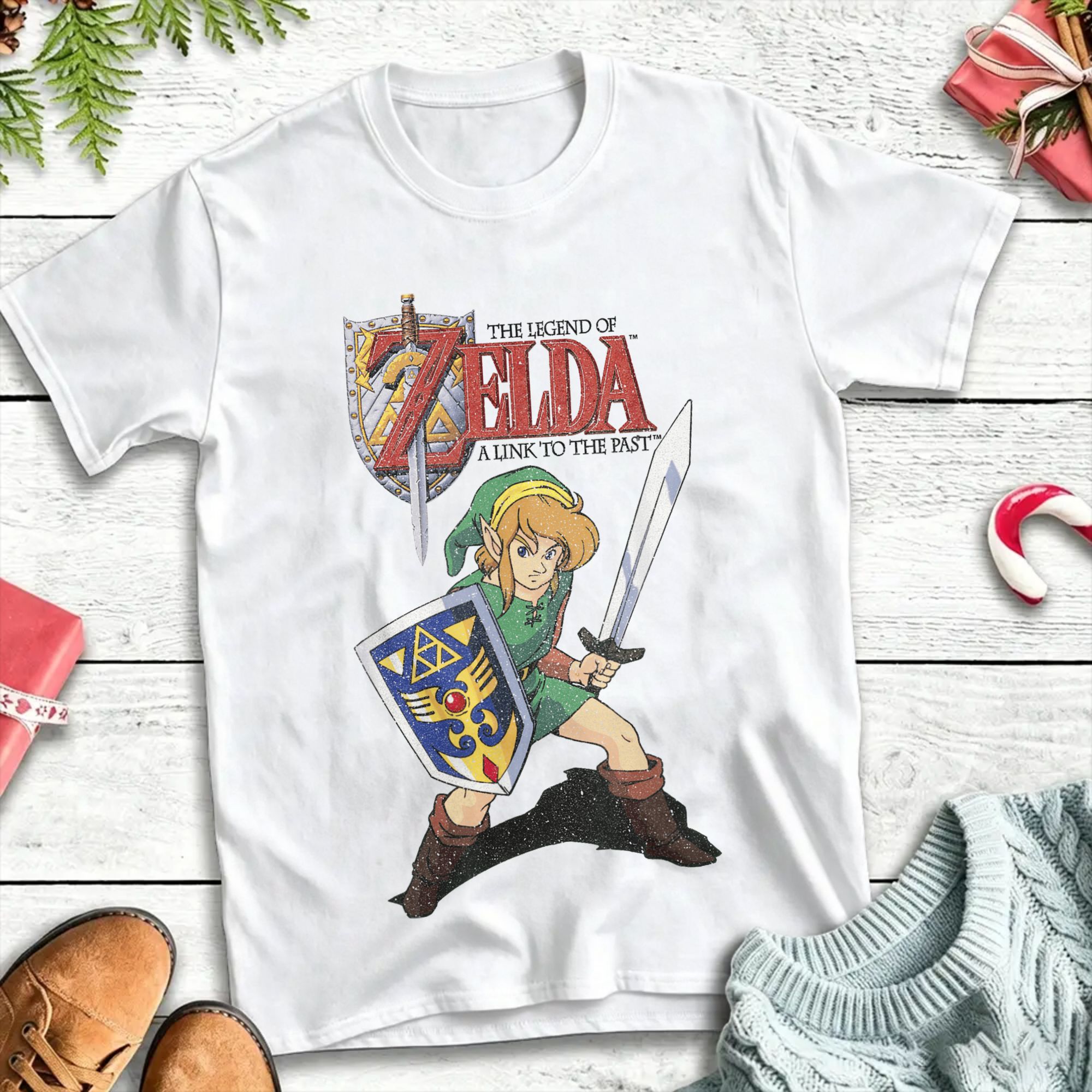 Retro Gaming Zelda - Legend of Zelda Grey Cartoon T-Shirt
