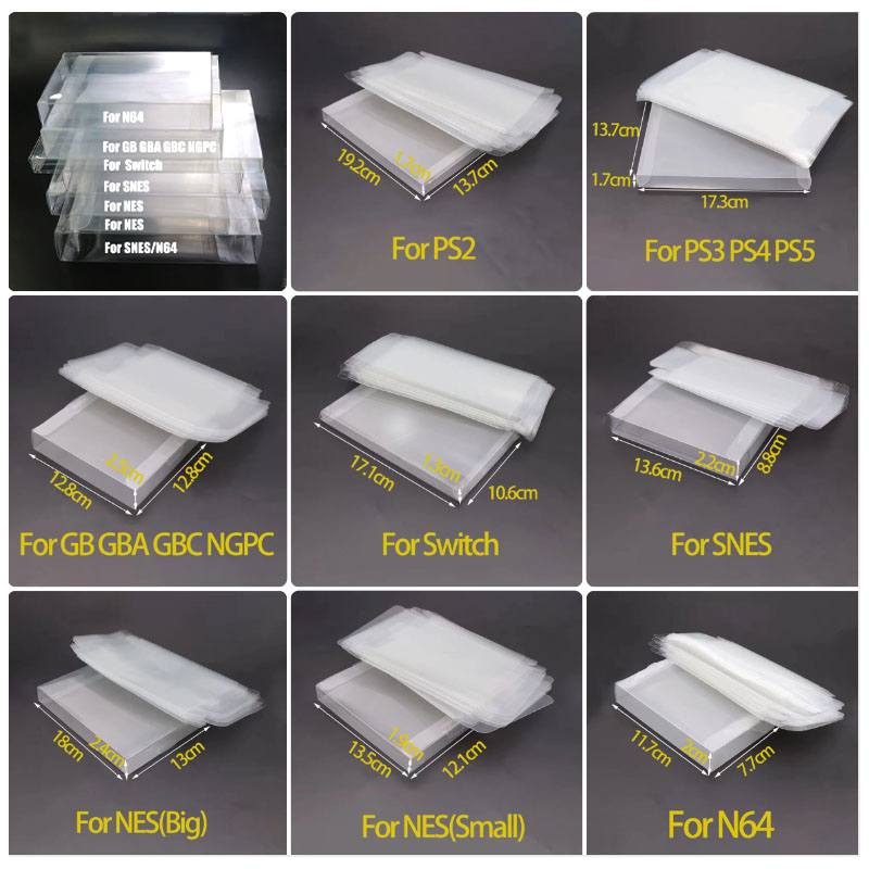 Retro Gaming Xbox One - 6PCS Clear Transparent Game Cartridge Box