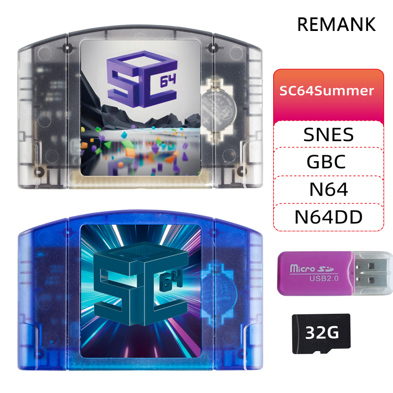Retro Gaming N64 - REMANK 5000-in1 SC64Summer SC64 Game Card